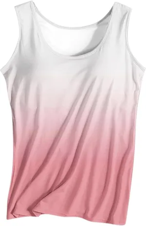 Tank Top with Built in Bra for Women Summer Lightweight Sleeveless Shirts Casual Basic Camisole Undershirts