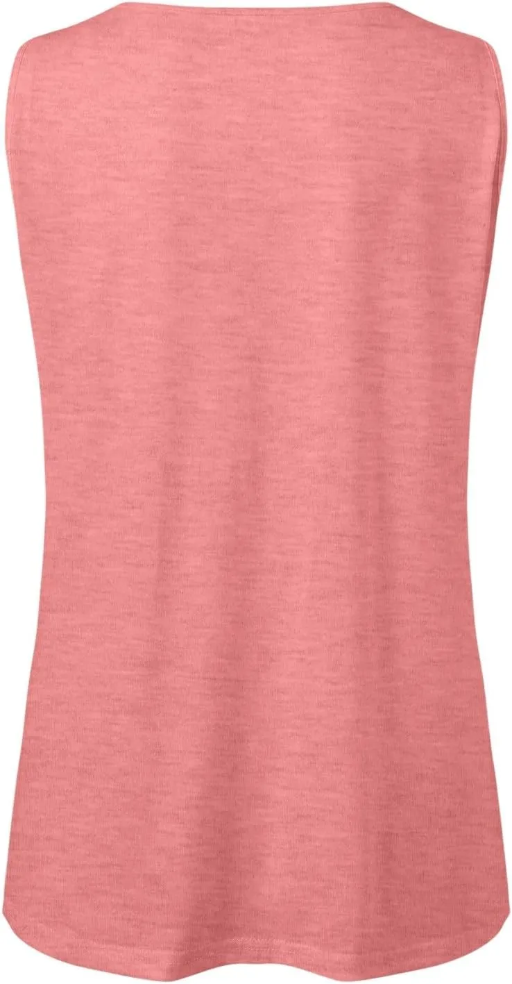 Tank Tops for Women 2025 Summer Sleeveless Pleated Crewneck Shirts Dressy Casual Beach Vacation Clothes