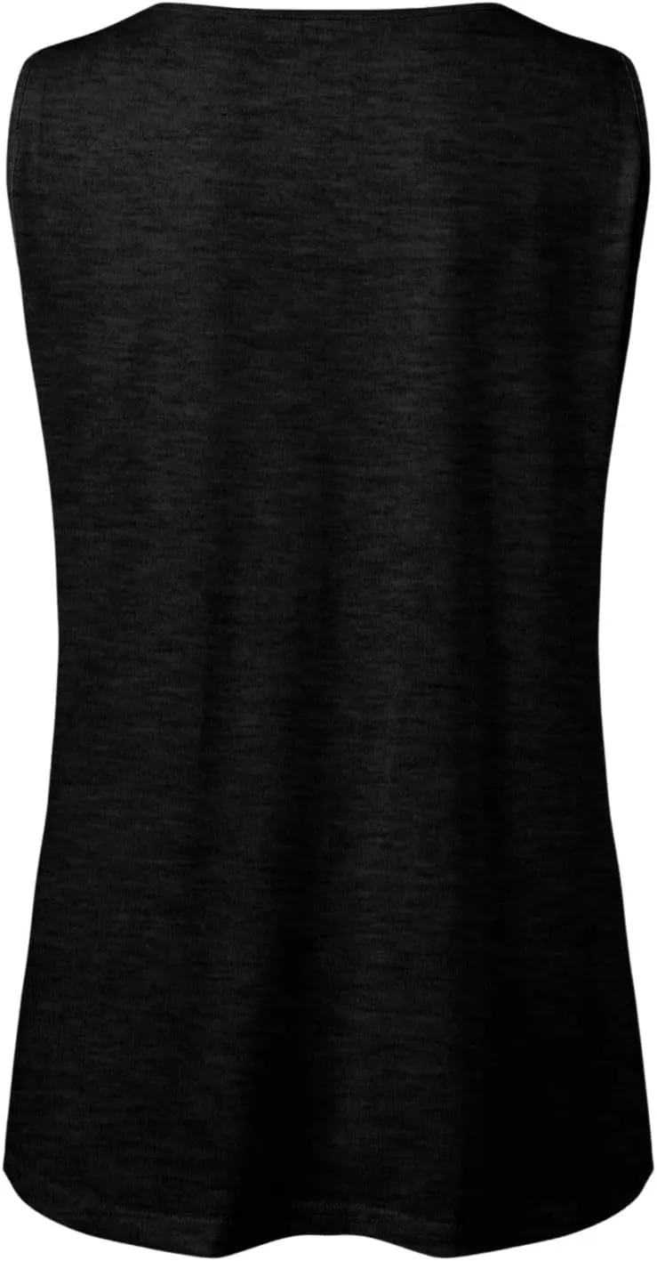 Tank Tops for Women 2025 Trendy Causal Crewneck Flowy Loose Fit Tank Top Sleeveless Summer Tops Tshirts