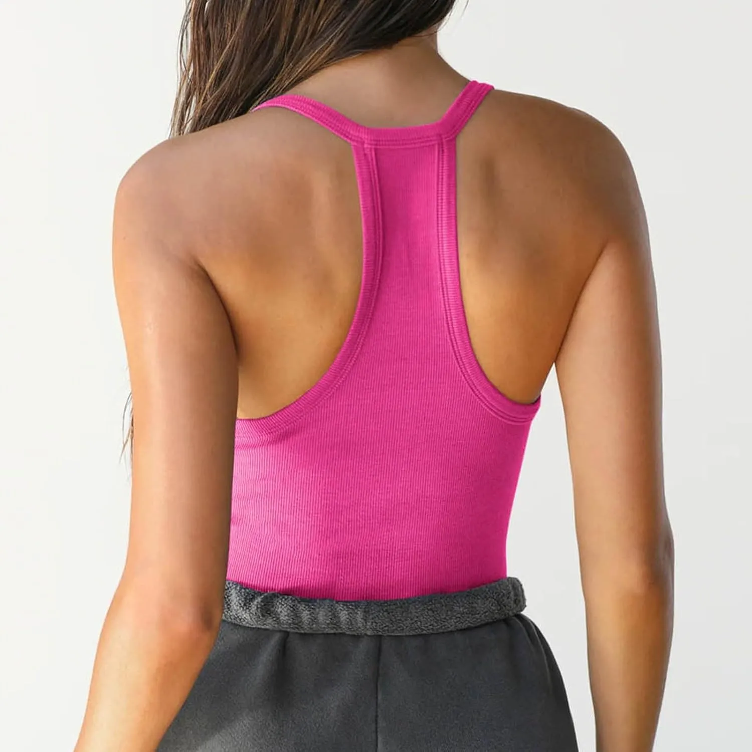 Tank Tops for Women Crop Camisole Summer Fashion Sleeveless Ribbed Workout Basic Going Out Gym Spring Clothes