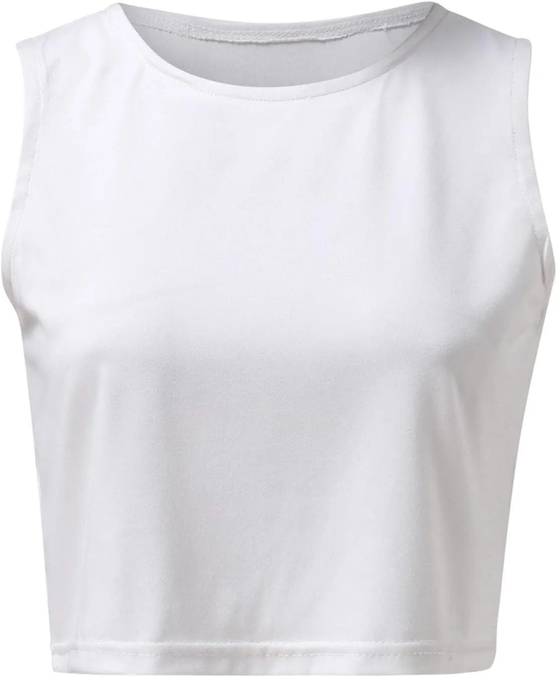 Tank Tops for Women Trendy Causal Sleeveless Crewneck Knit Slim Fitted Side Ruched Casual Basic Tshirts