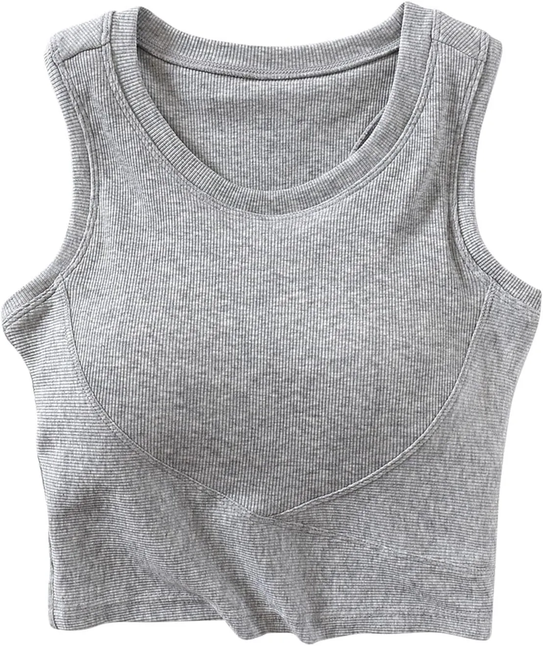 Tanks with Built in Bra Support U Neck Sleeveless Basic Undershirts Trendy Lightweight Smooth Turtleneck Camisole