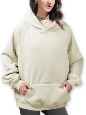 Unisex Basic Loose Hoodie Sweatshirt Long Sleeve Pocket Drop Shoulder Pullovers