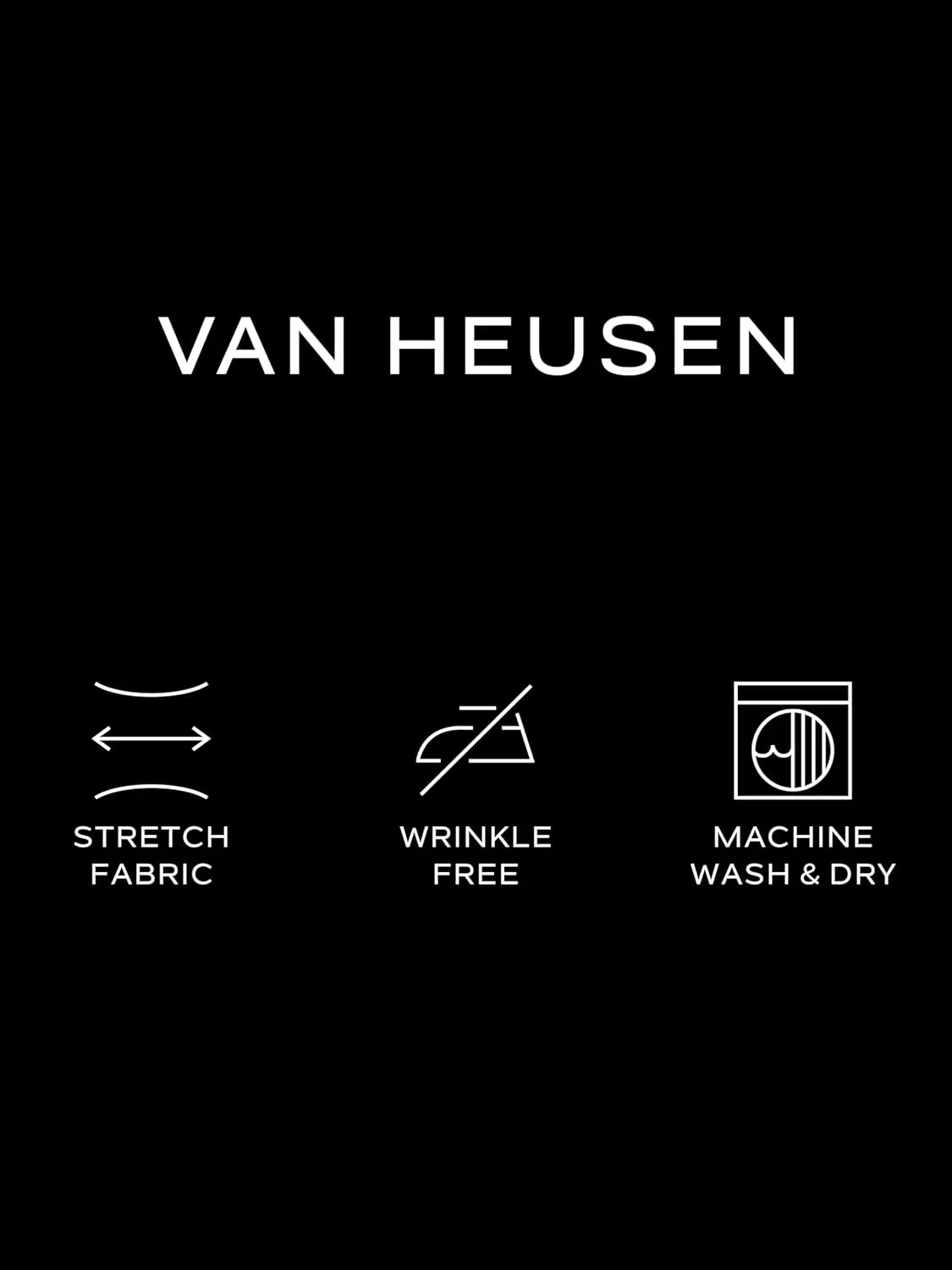Van Heusen Men's Dress Shirts Fitted Lux Sateen Stretch Solid Spread Collar