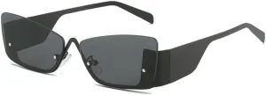Vintage Half Frame Sunglasses Women Cat Eye Sunglass Ladies Wide Leg Driving Sun Glasses Hip Hop Shades