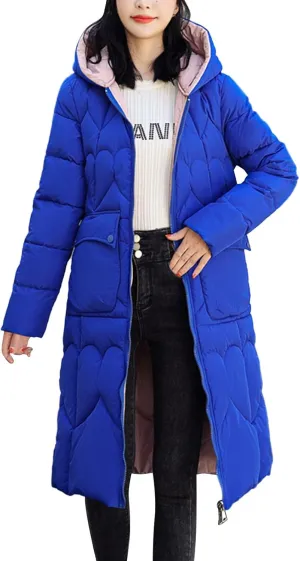 Winter Coats for Women Trendy Long Puffer Jacket Reversible Wear Zipper Hooded Down Coat Casual Warm Quilted Outwear