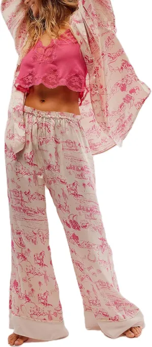 Women Satin Pajama Set Floral Silk Pajamas 2 Piece Lounge Sets Button Down Shirts Wide Leg Pants Pjs Sleepwear