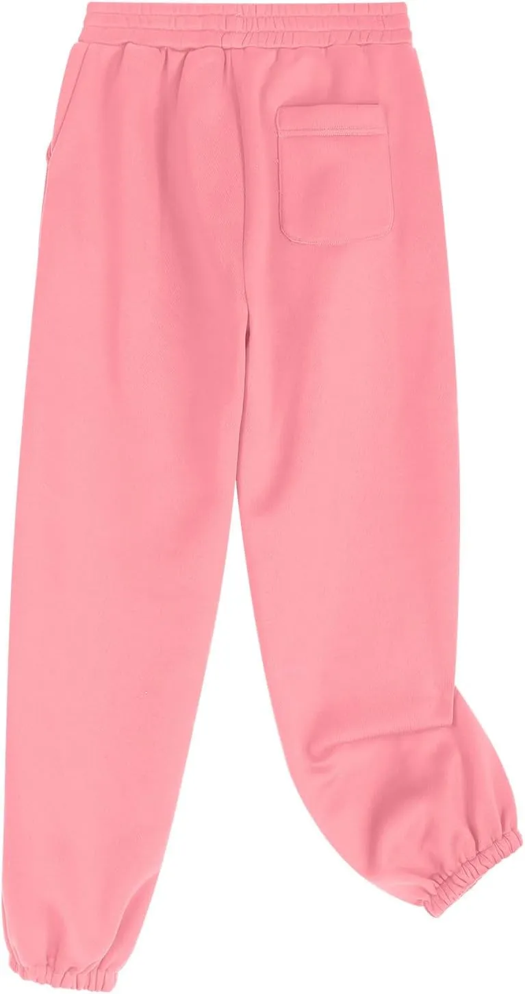 Women's 2 Piece Oversized Warm Outfits V Neck Hoodies Sweatshirts Jogger Pants Set Casual Lounge Set Sweatsuit