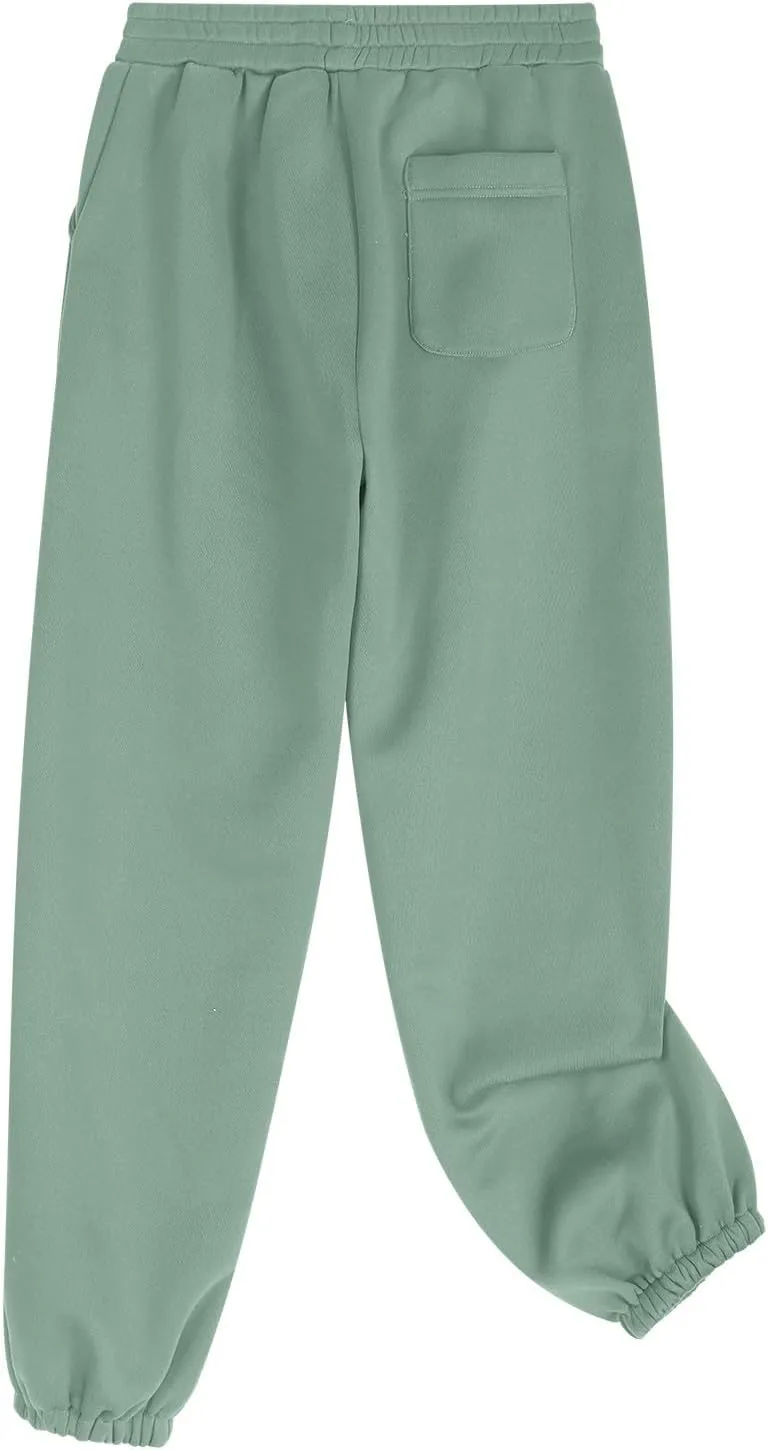 Womens Fall 2 Piece Outfits Casual Sweatsuits Sets Long Sleeve Crop Tops Sweatshirt Loose Sweatpants with Pockets