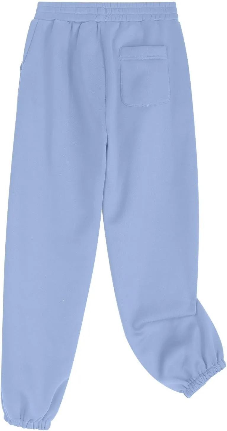 Womens Fall 2 Piece Outfits Casual Sweatsuits Sets Long Sleeve Crop Tops Sweatshirt Loose Sweatpants with Pockets