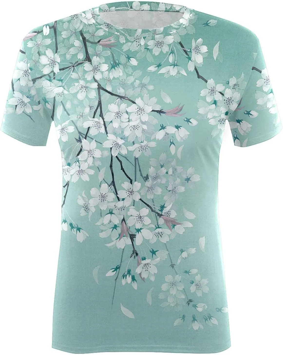 Women's fashionable round-neck printed loose pullovers Womens Shirts Summer Womens Shirts Casual