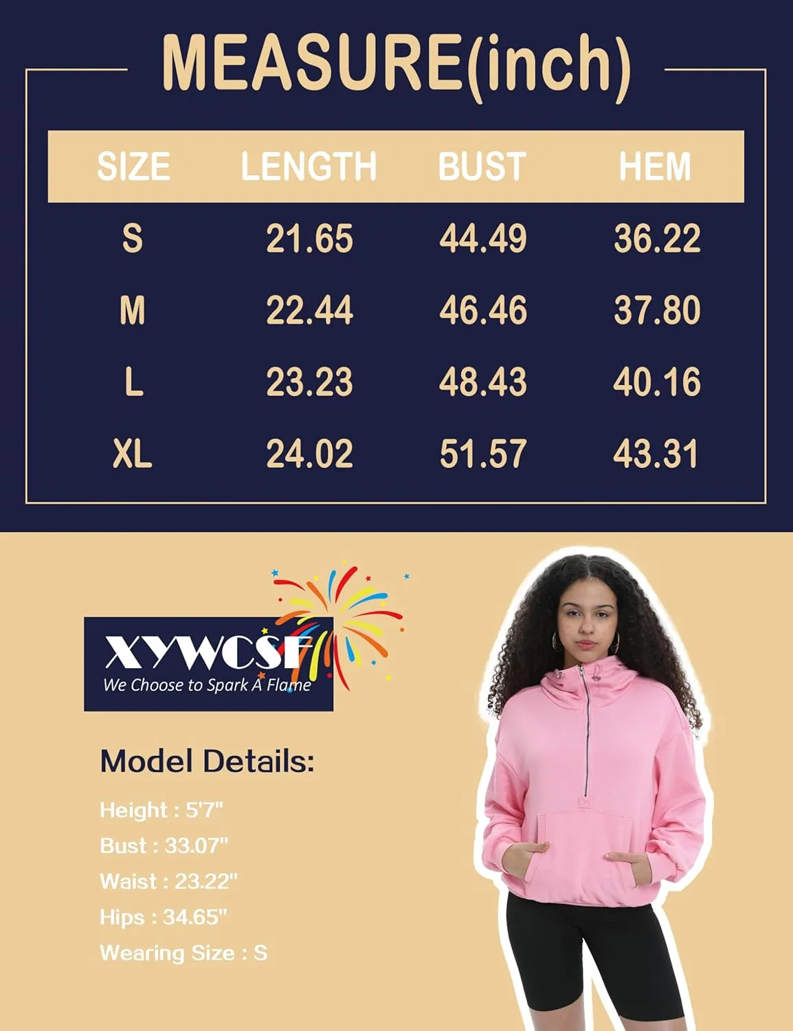 Womens Half Zip Up Hoodie Cowl Neck Sweatshirts Cropped Quarter Zip Pullover Cute Soft Spring Tops