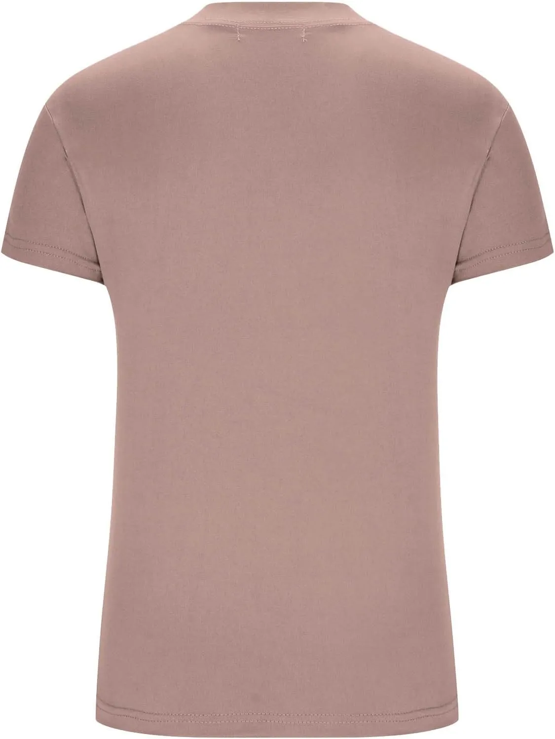 Womens Short Sleeve Shirts Crewneck Solid Color Slim Fitted T-Shirt Summer Basic Tee 2025 Tops