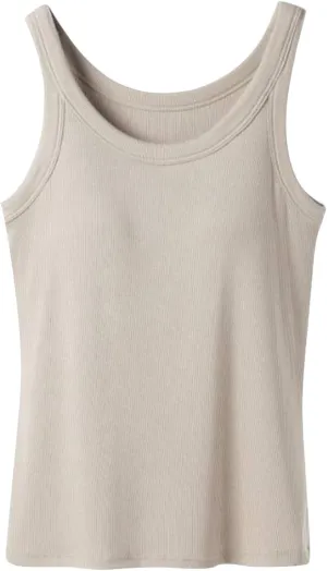 Women's Spaghetti Strap Tank Top with Built in Bra U Neck Lightweight Soft Basic Shirts Seamless Lounge Casual Tanks