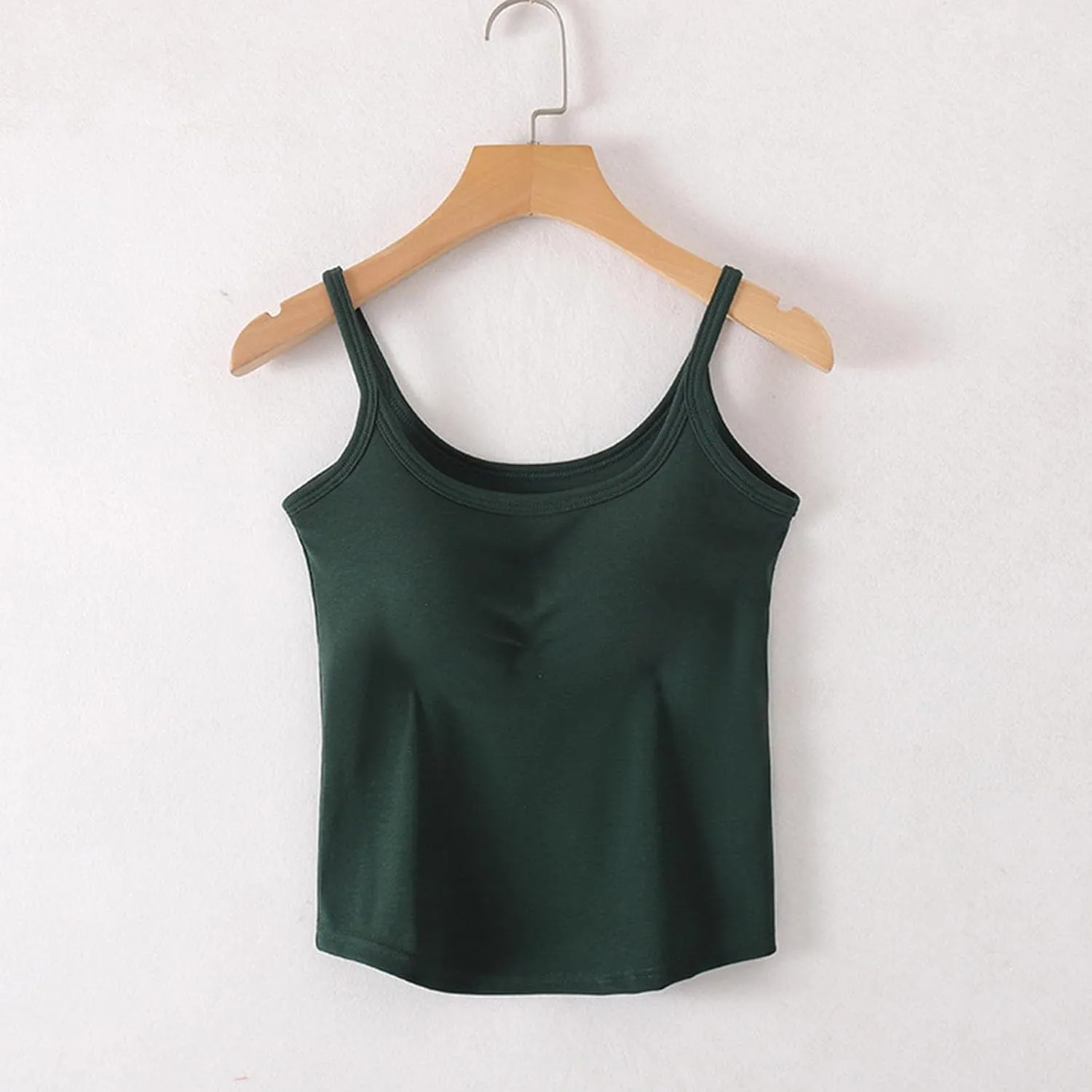 Womens Spaghetti Strap Tank Tops U Neck Pure Soft Smooth Comfort Tanks Trending Fashion Summer Comfy Shirts