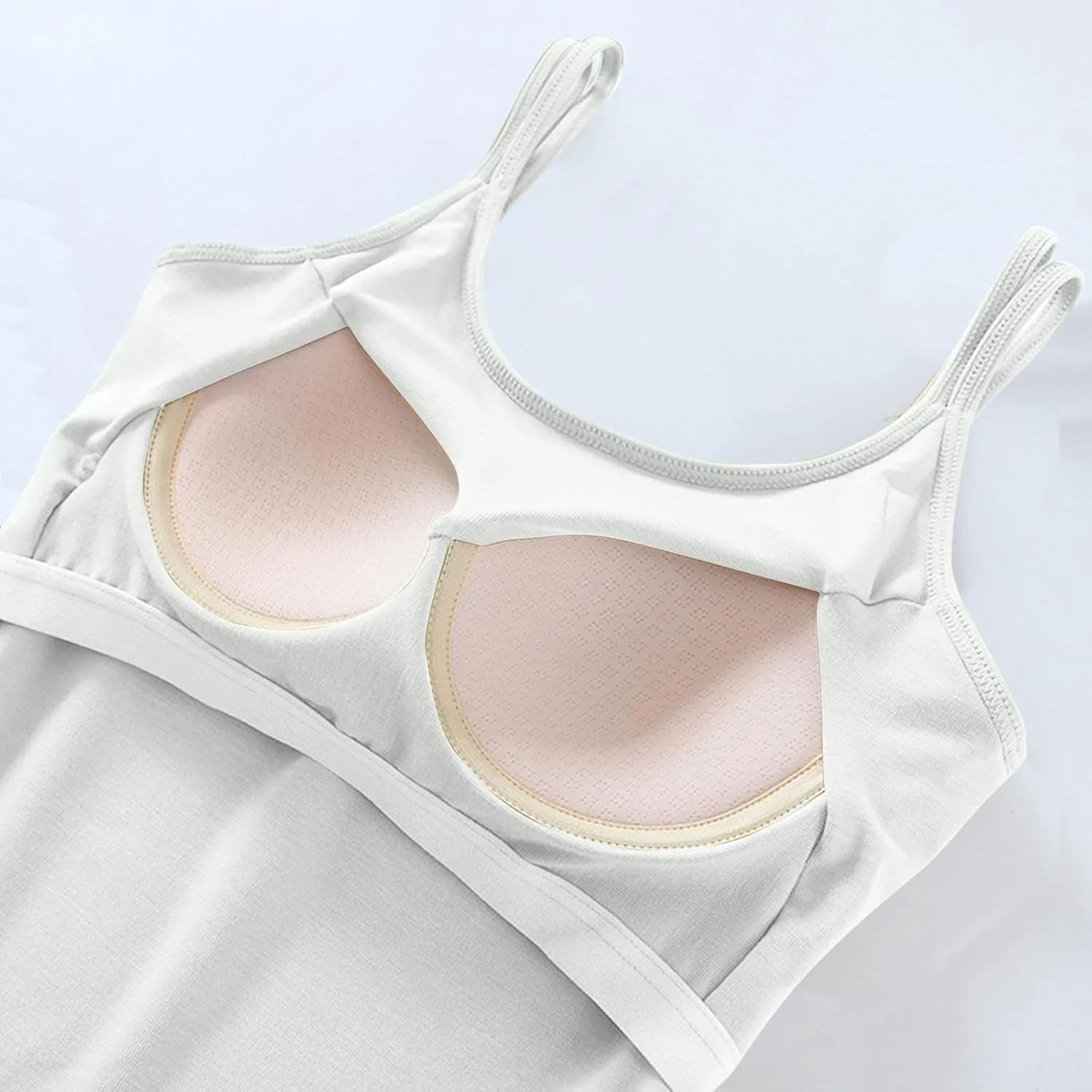 Womens Tanks with Padded Double Strap Cute Sexy Tank Tops Basic Y2k Trendy Lightweight Crop Shirts Classic Basic