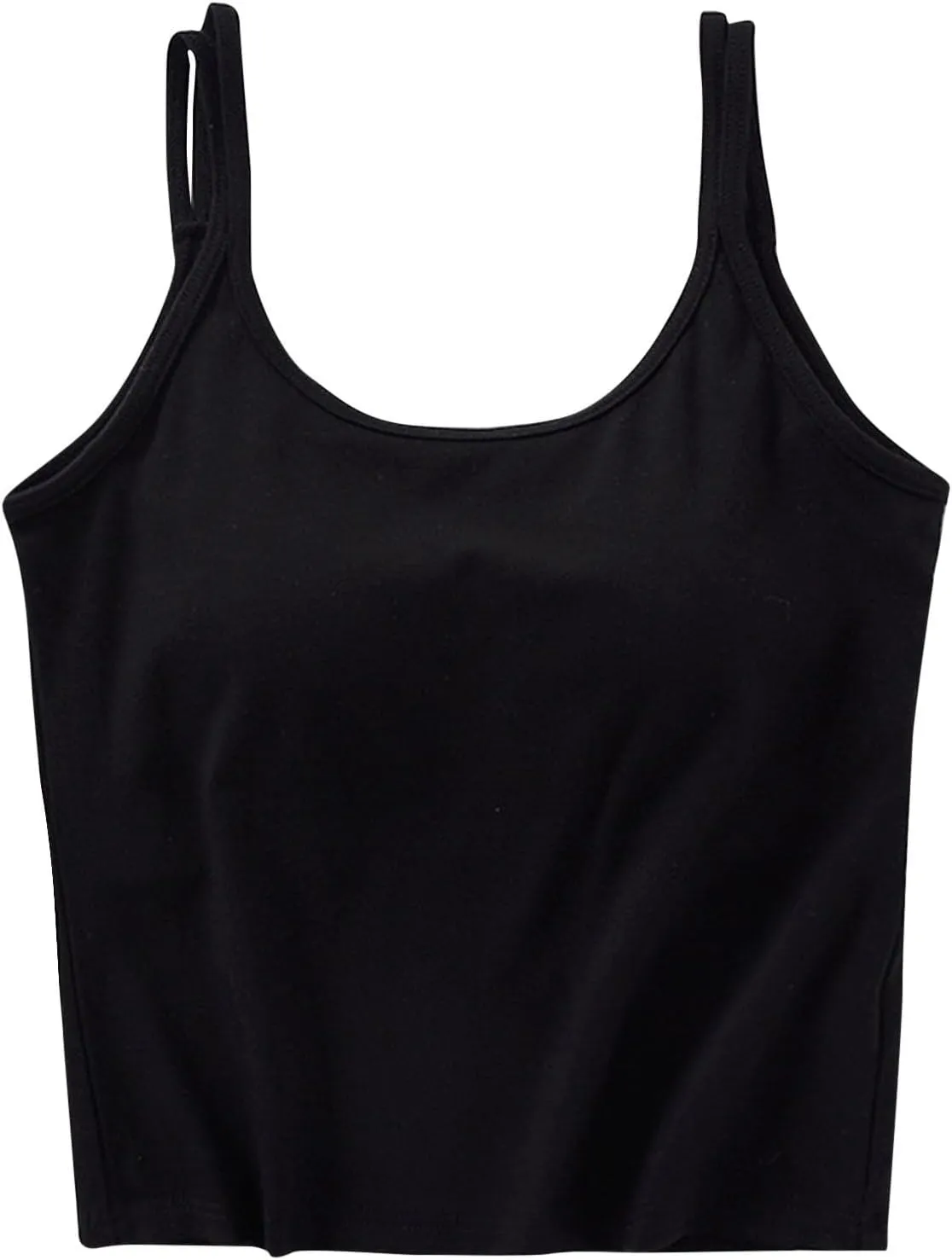 Womens Tanks with Padded Double Strap Cute Sexy Tank Tops Basic Y2k Trendy Lightweight Crop Shirts Classic Basic