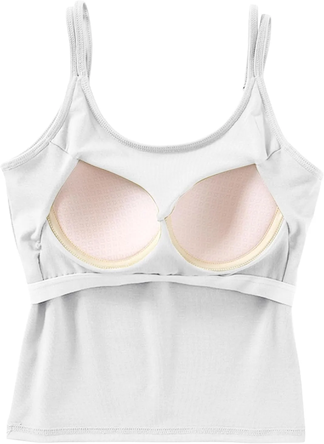 Womens Tanks with Padded Double Strap Cute Sexy Tank Tops Basic Y2k Trendy Lightweight Crop Shirts Classic Basic