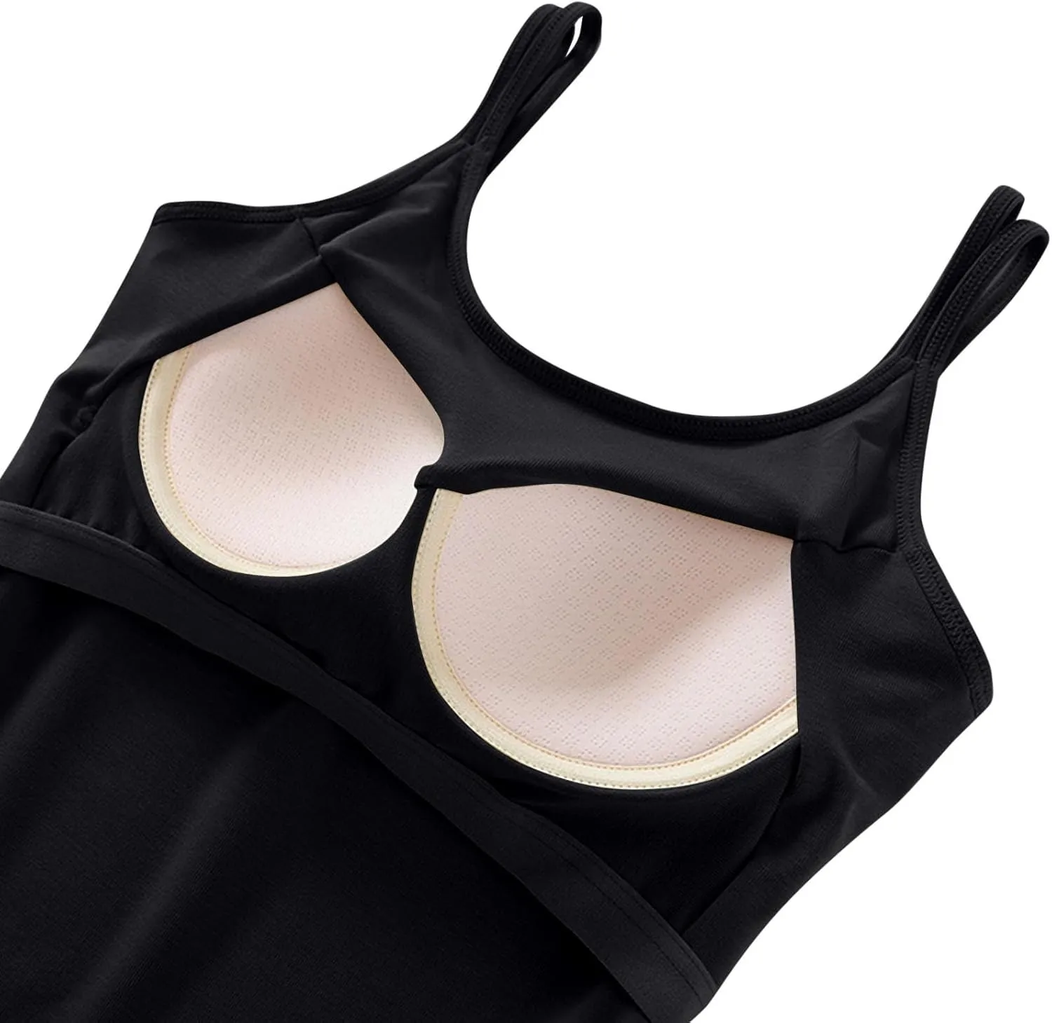 Womens Tanks with Padded Double Strap Cute Sexy Tank Tops Basic Y2k Trendy Lightweight Crop Shirts Classic Basic