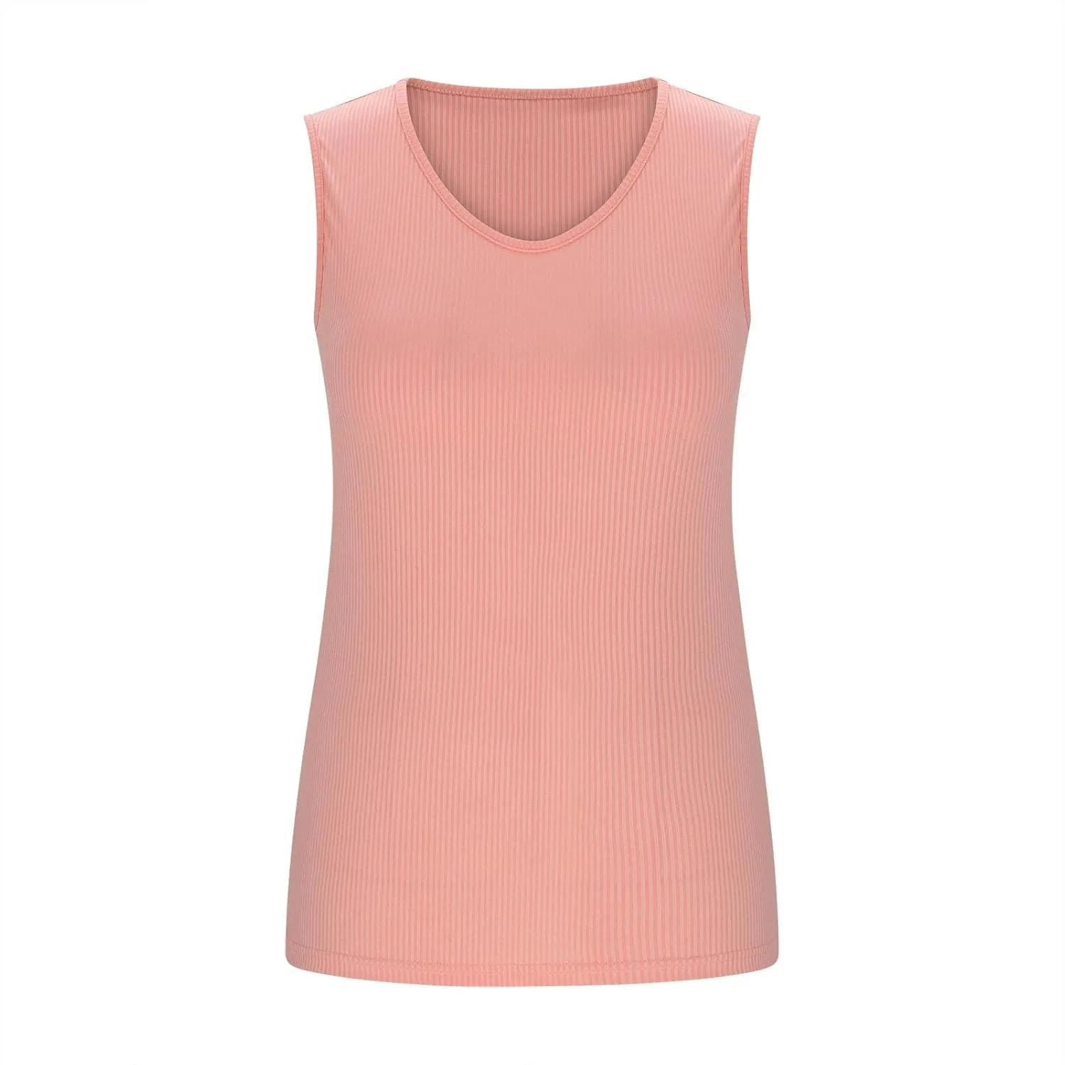 Women's Tops with Built in Bras V Neck Lightweight Workout Tank Tops Casual Basic Crop Undershirts Summer Tanks