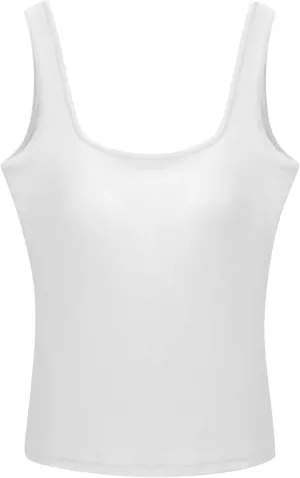 Women's Workout Racerback Tank Tops Fast Dry Basic Sport Camisole Top Lightweight Casual Lounge Smooth Tanks