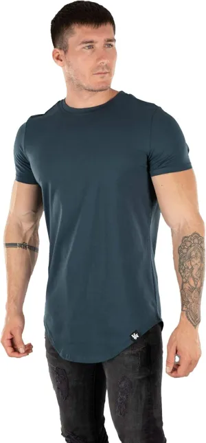 YoungLA Mens Designer Fitted T-Shirts Long Drop Cut Tee Workout Gym 402