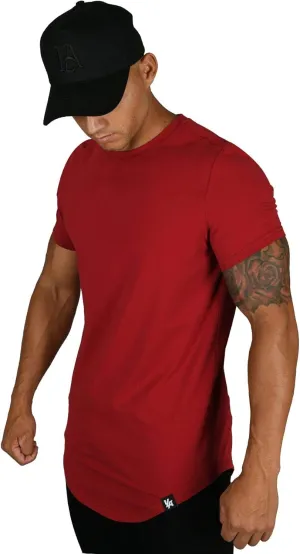 YoungLA Mens Designer Fitted T-Shirts Long Drop Cut Tee Workout Gym 402