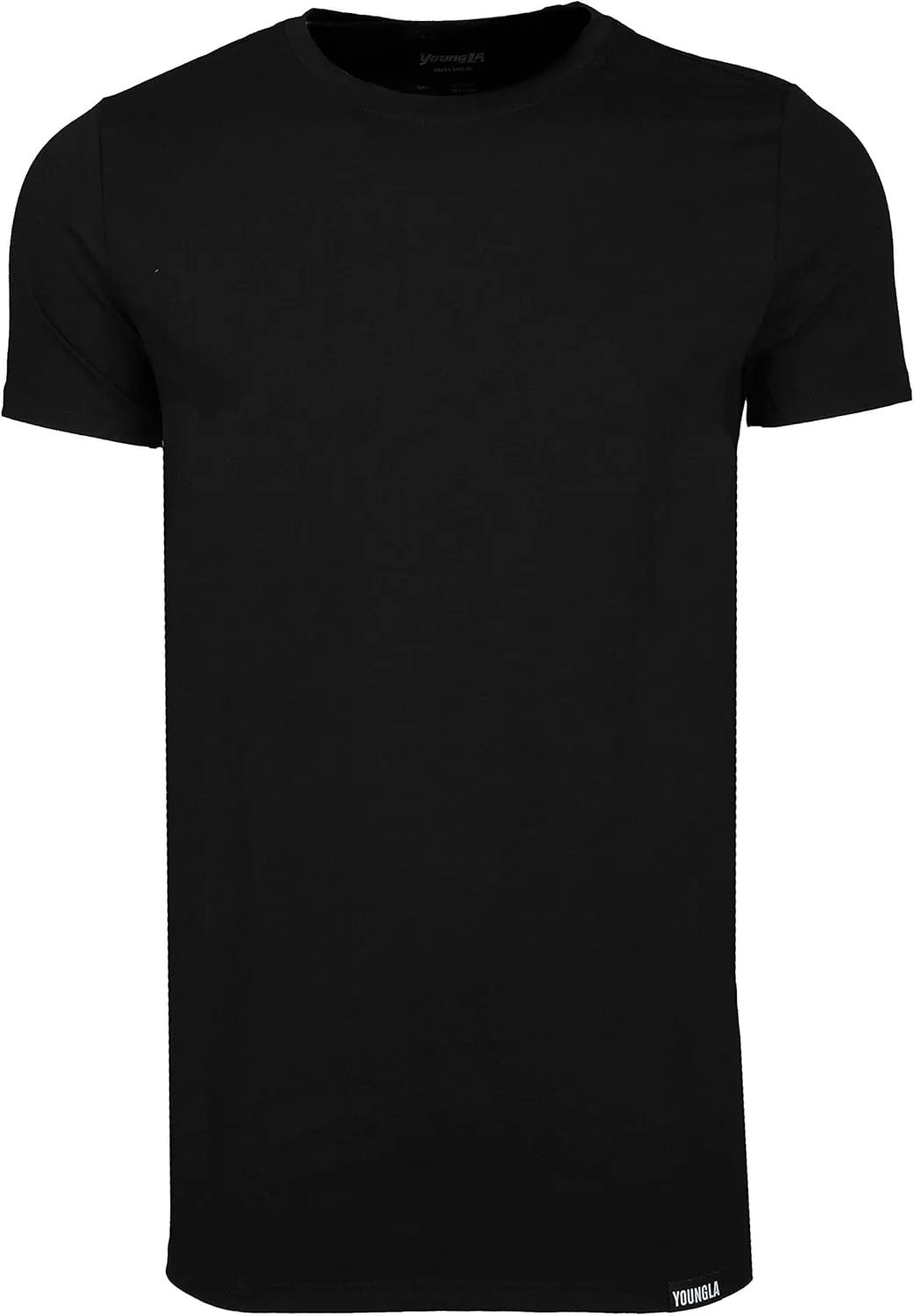 YoungLA Mens Minimalist Fitted T-Shirts | Long Drop Cut Tee | Workout Gym 411