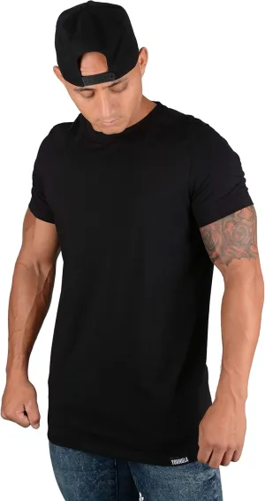 YoungLA Mens Minimalist Fitted T-Shirts | Long Drop Cut Tee | Workout Gym 411